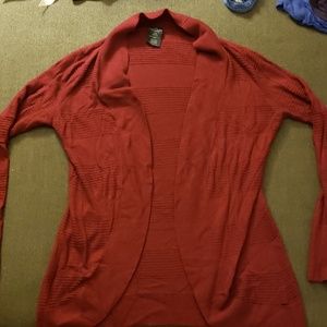Faded Glory Red Cardigan
